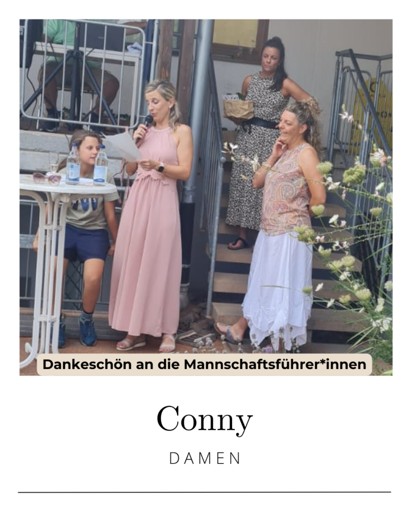 Conny, Mannschaftsführerin Damen